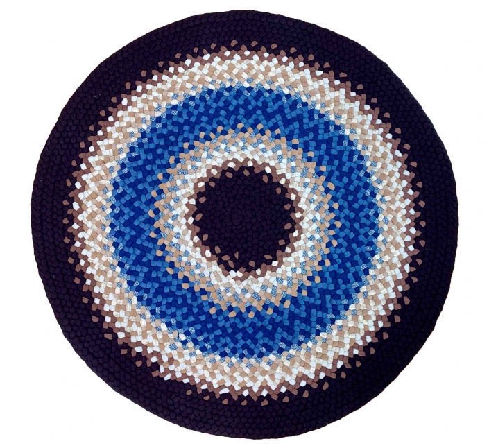 3' Round Wool Braided Rug Country Braid House
