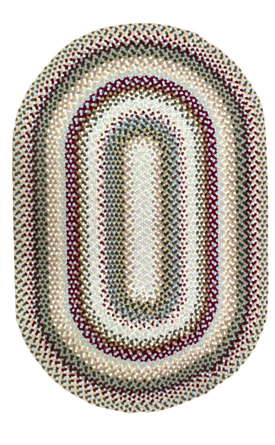 3’8″ Hexagon Wool Braided Rug Custom Braided Rugs