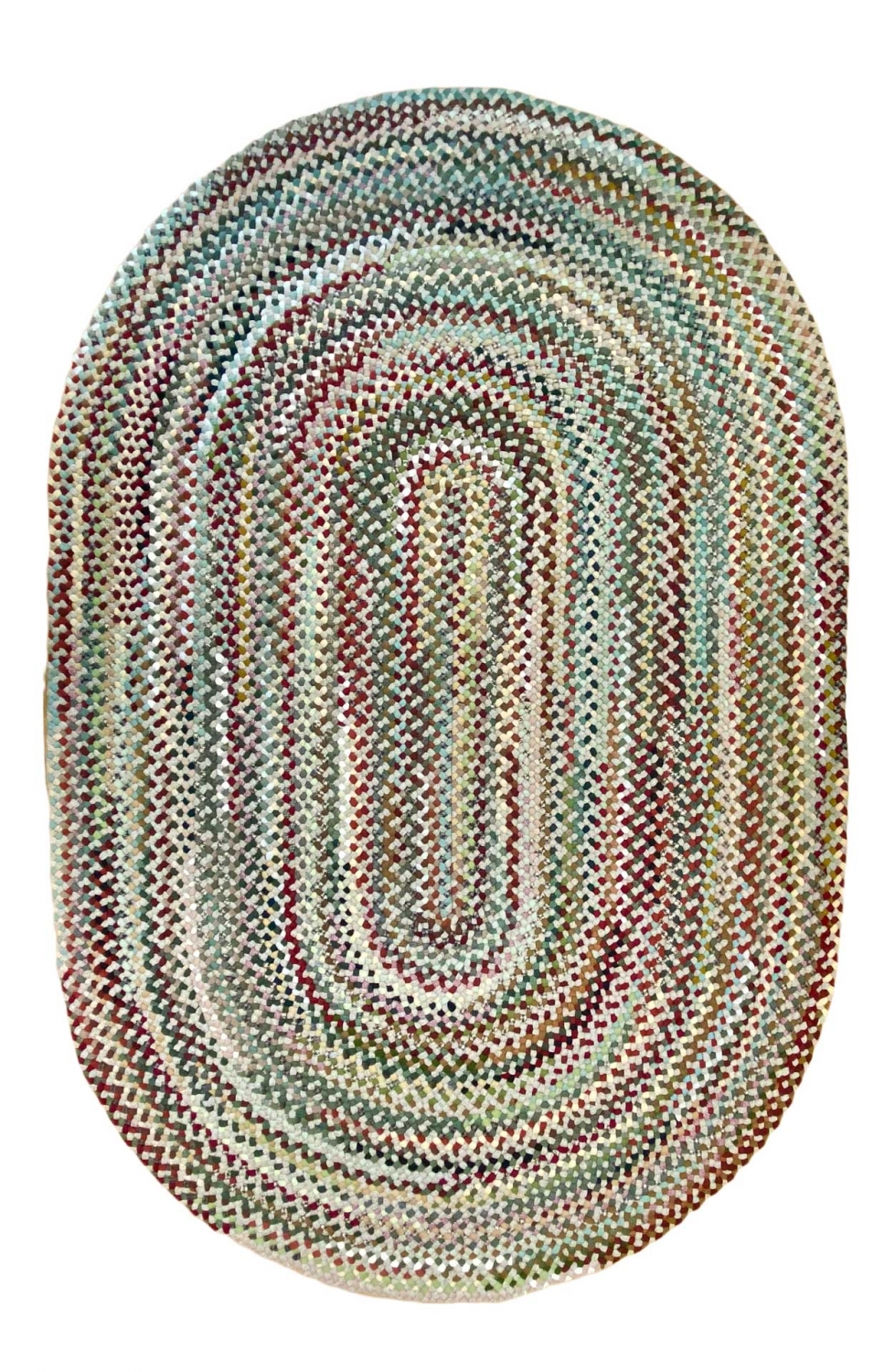 4' x 6' Oval Wool Braided Rug