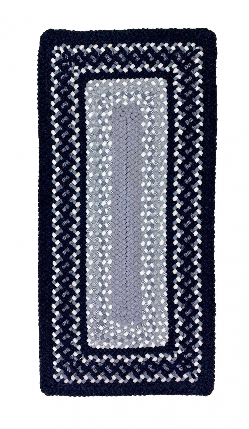 3'8" Hexagon Wool Braided Rug Country Braid House