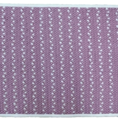 2’6″ x 4′ Pink & White Rectangle Wool Braided Rug