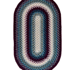 2’6″ x 4′ “Emily” Burgundy Wool Braided Rug