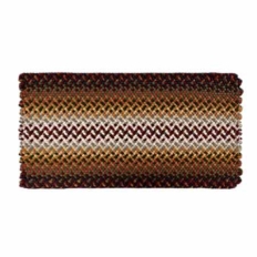 2′ x 3’7′ Warm Earth Tone Flip Rectangle Wool Braided Rug
