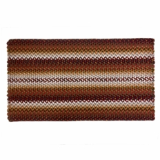 2’11” x 5’3″ Warm Earth Tone Flip Rectangle Wool Braided Rug